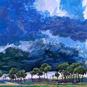 l'eau rage gronde peinture numérique